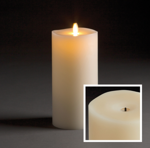 Wick to Flame Pillar Candle - 4"x9"