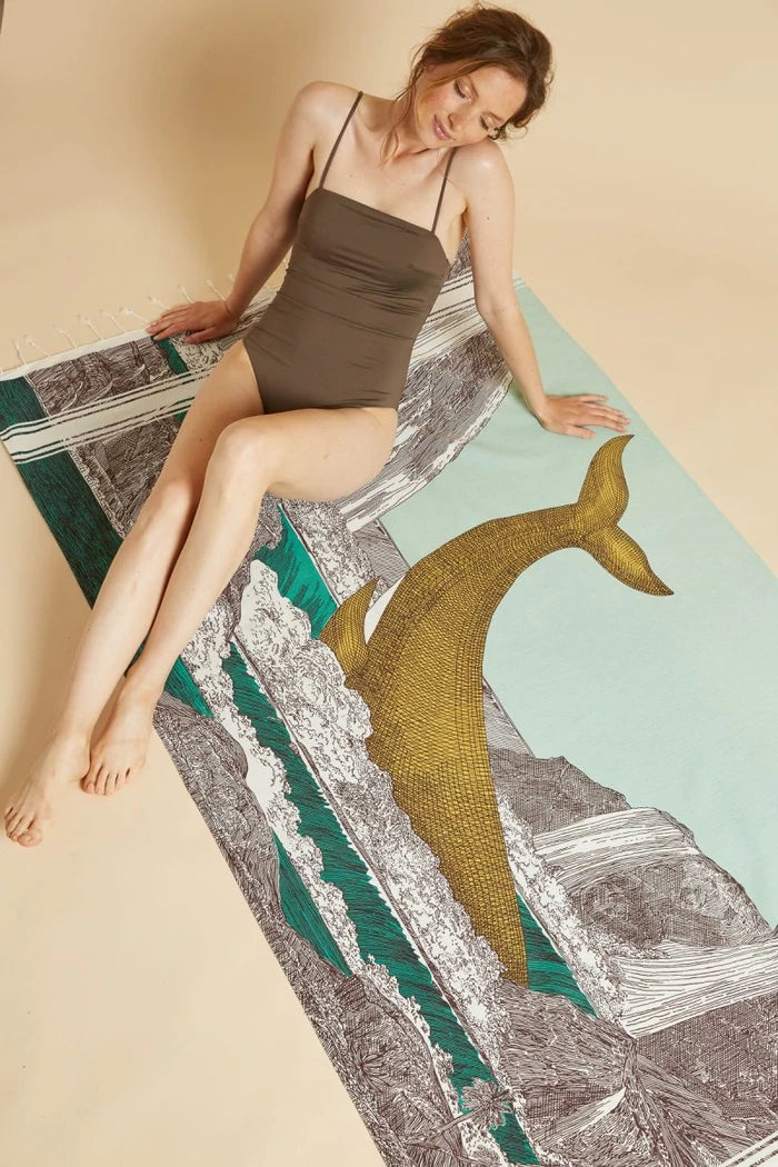 Simone Cotton Fouta Towel - Turquoise