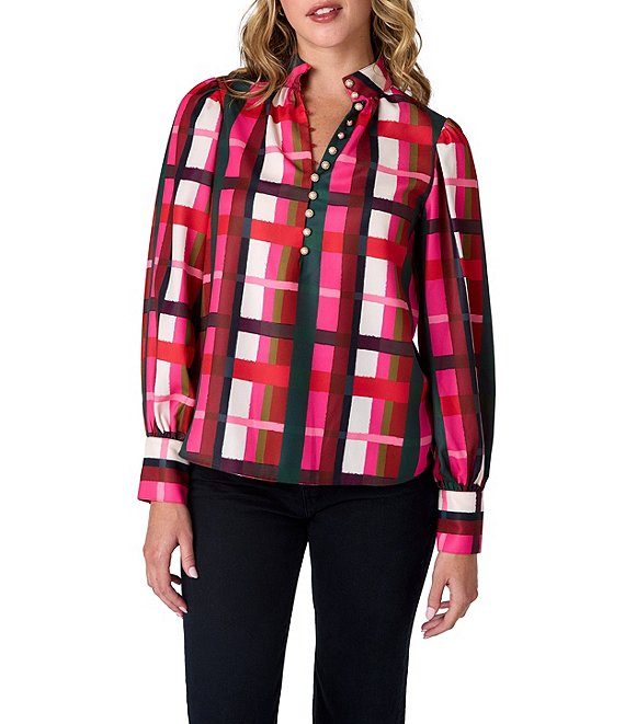 Crosby by Mollie Burch Leland Blouse - Holiday Plaid