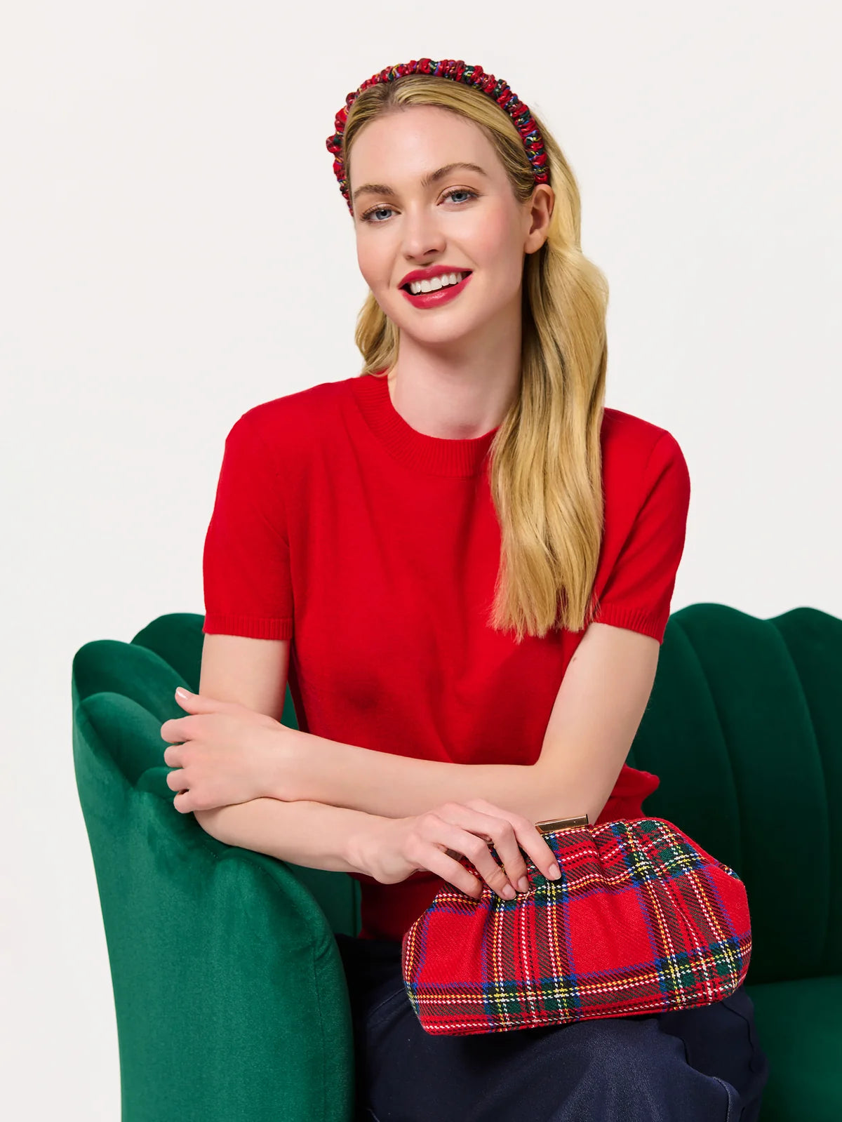 Scottie Clutch | Red and Navy