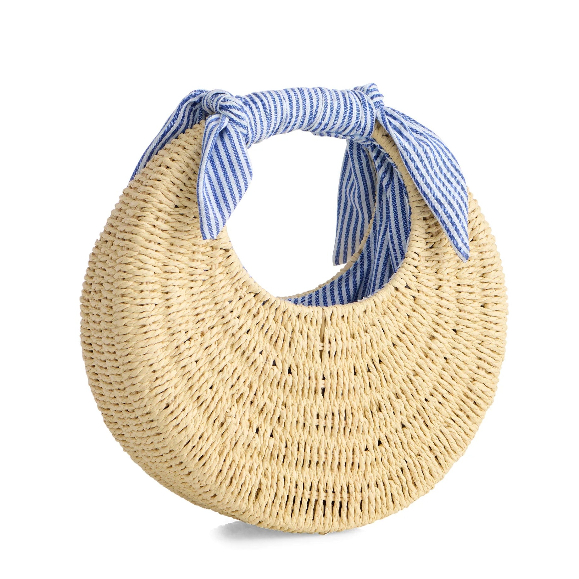 Woven Luna Wrapped Handle Bag