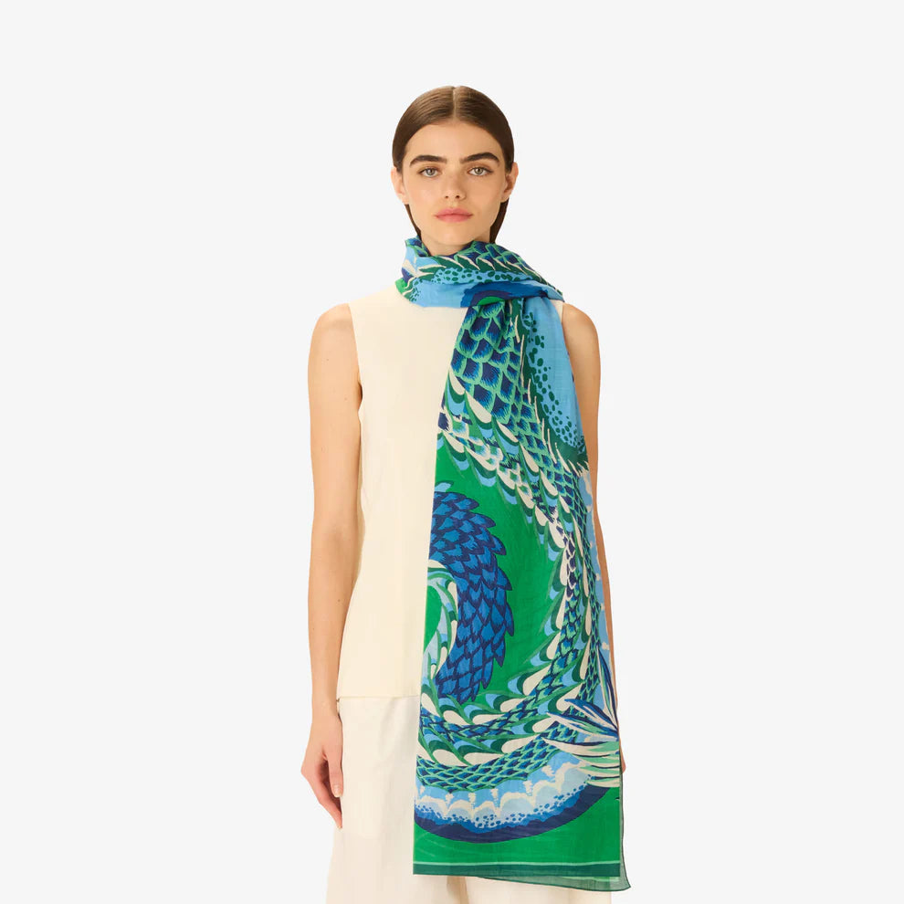 Inoui Editions Scarf - Croco Green