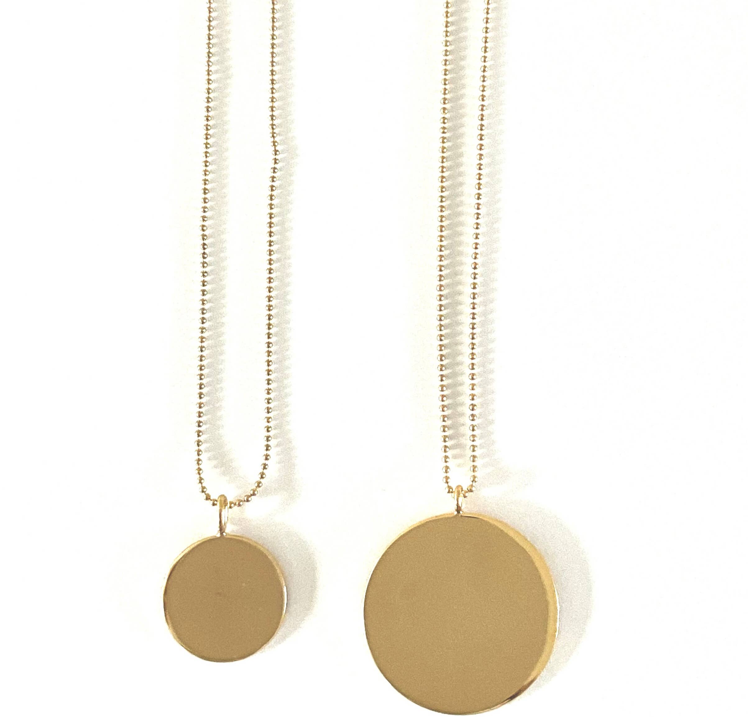 Gold Plated Small Disc Necklace