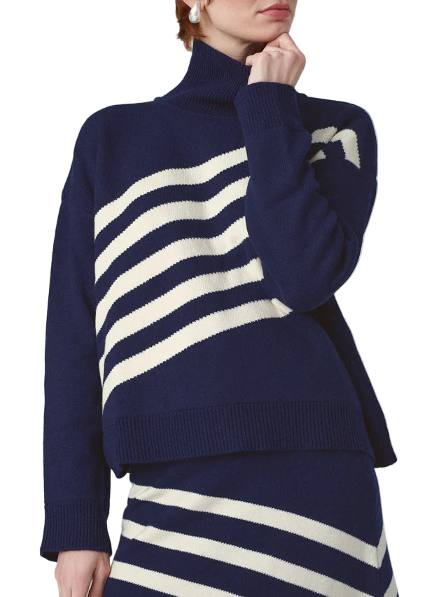 MII- Diagonal Wool-Cashmere Sweater