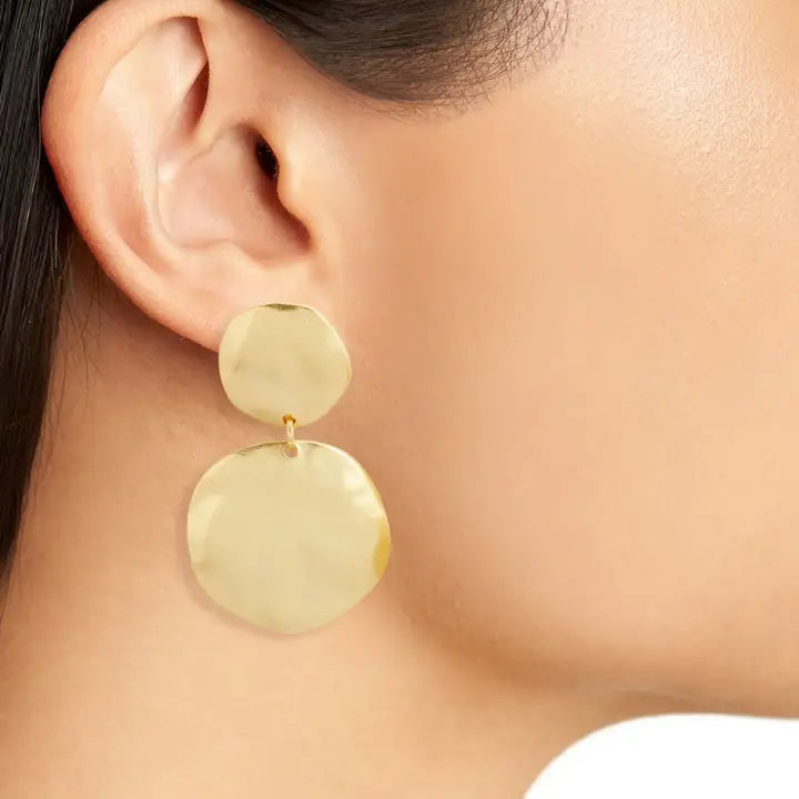 Irregular Discs Clip-On Dangle Earrings - Bold Jewelry