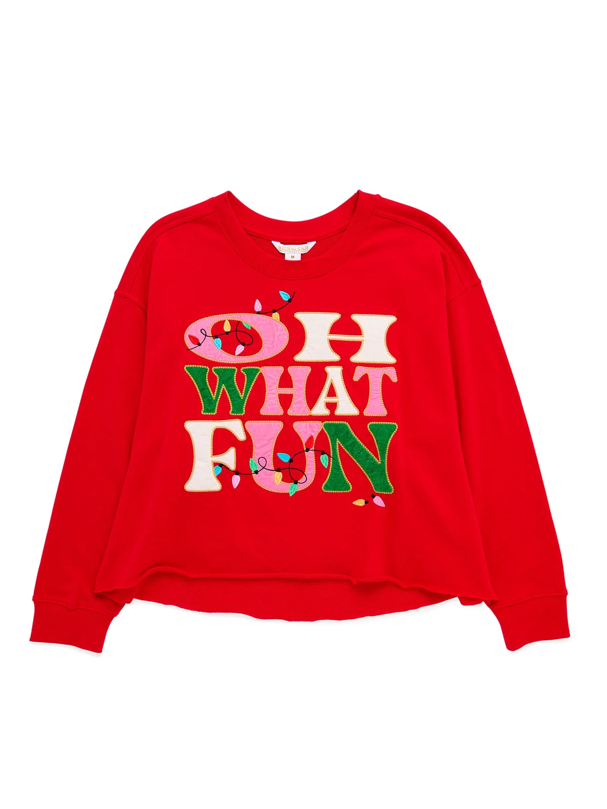 "Oh What Fun" Lounge Sweatshirt - Red
