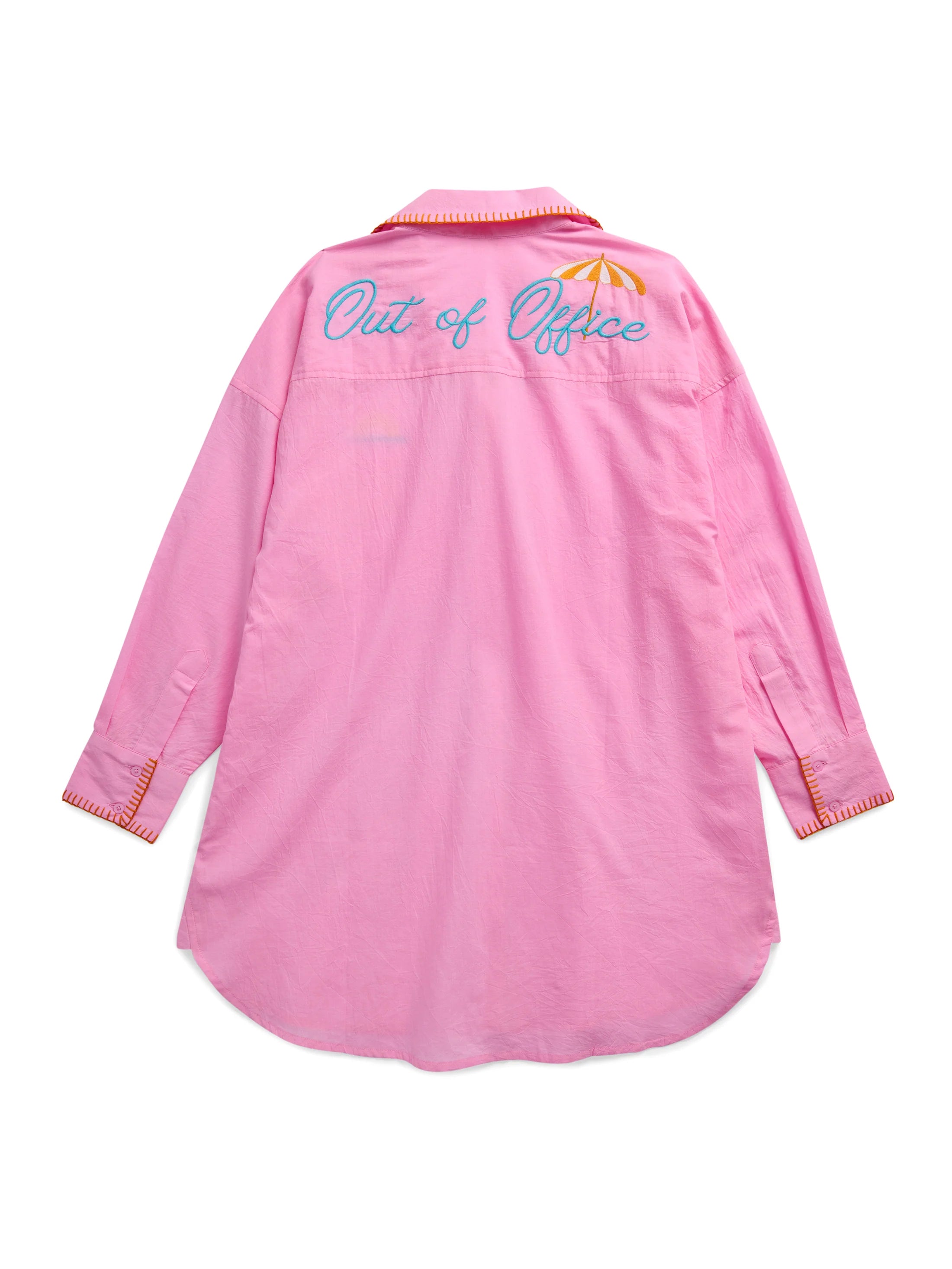 Vacay/Out of Office Cover Up Shirt - Pink