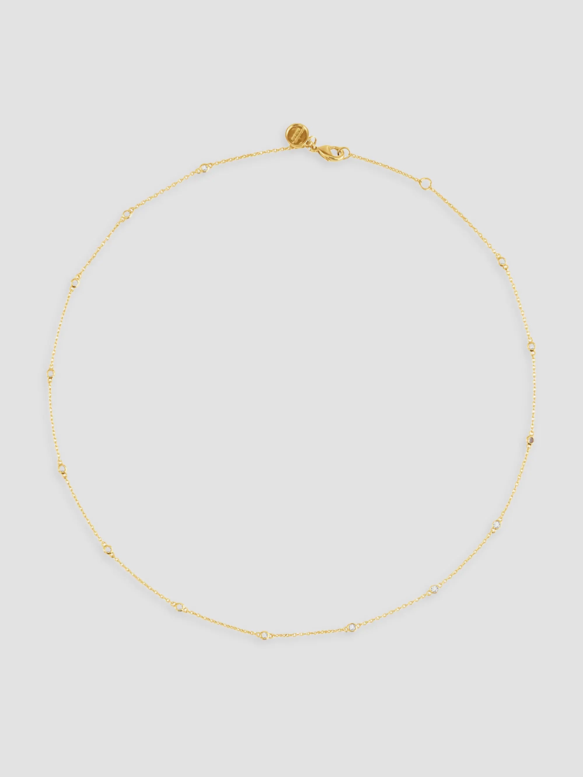 Anabel Aram Gold Chain with Crystals
