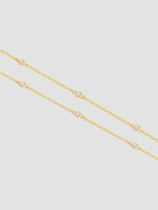 Anabel Aram Gold Chain with Crystals