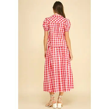 The Sarah Red Gingham Skirt