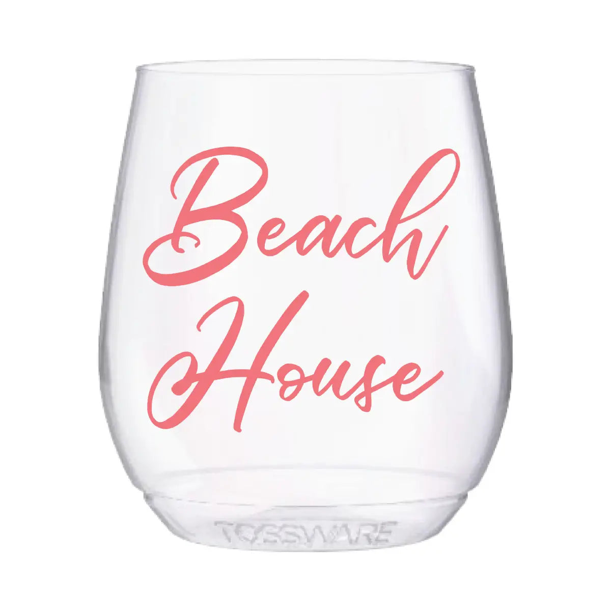 Beach House 14oz Stemless Wine Tossware - Set of 4