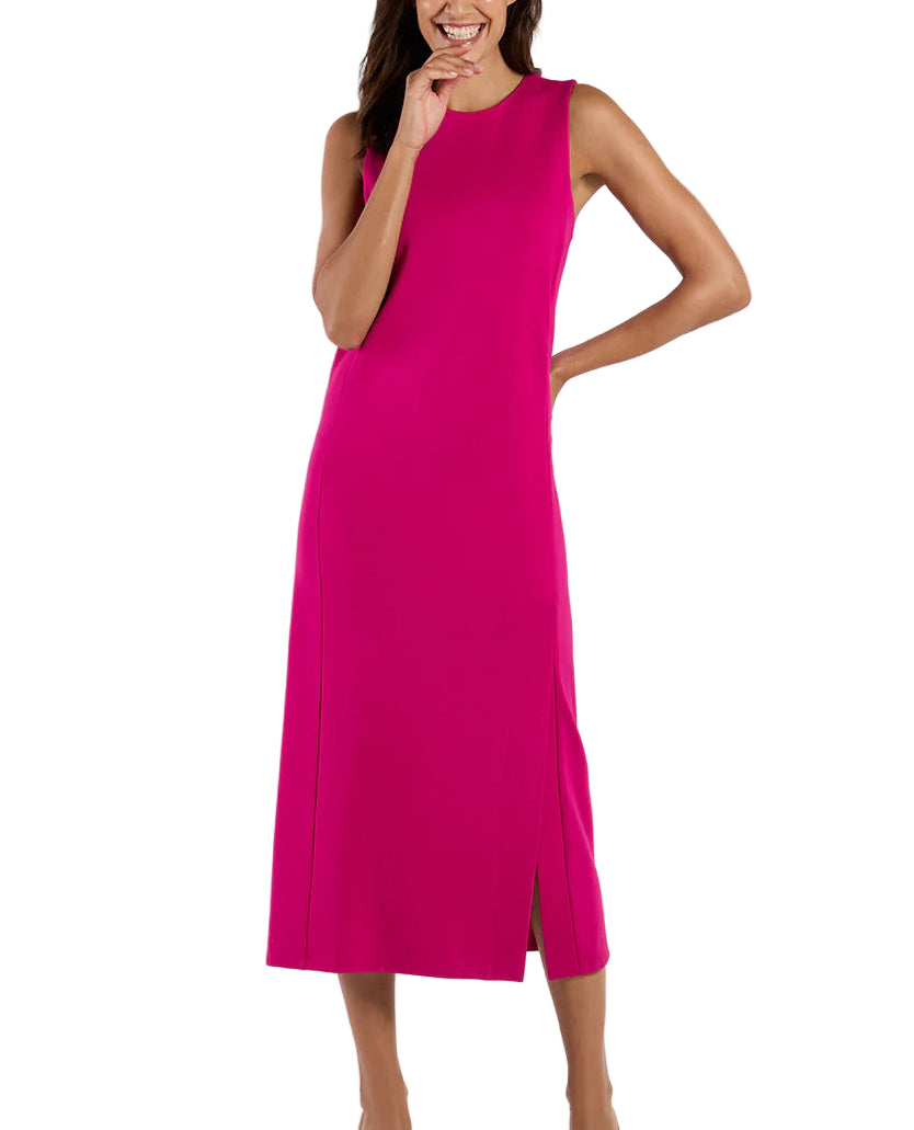 Jude Connally Darcy Ponte Dress - Deep Berry