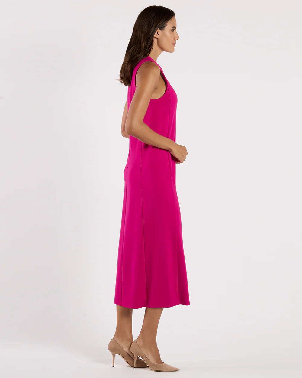 Jude Connally Darcy Ponte Dress - Deep Berry