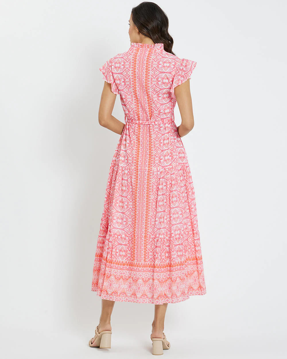 Jude Connally Mirabella Dress - Calico Garden Pink Apricot