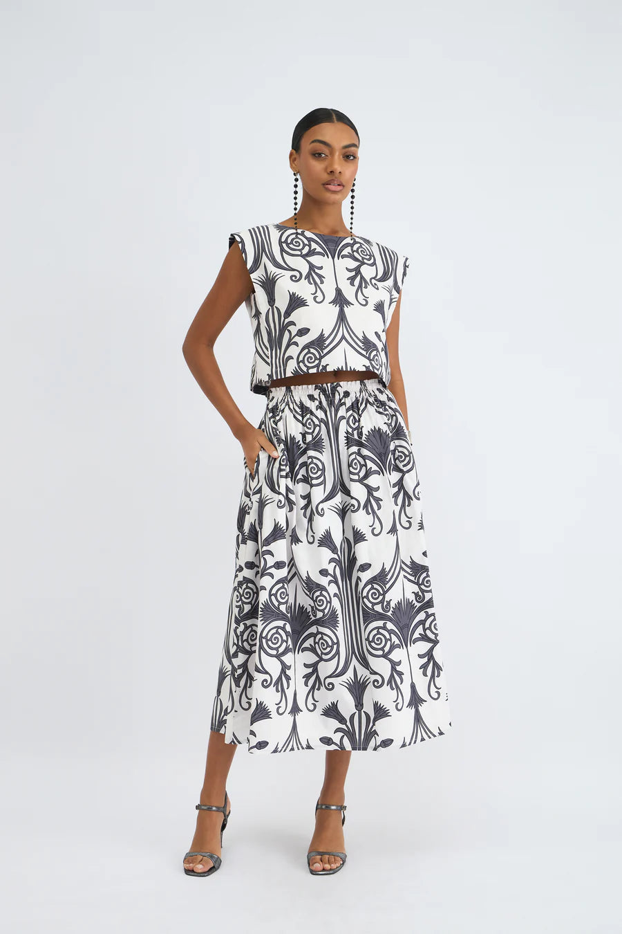 Beyond by Vera Amber Skirt - Iron Veil Charcoal