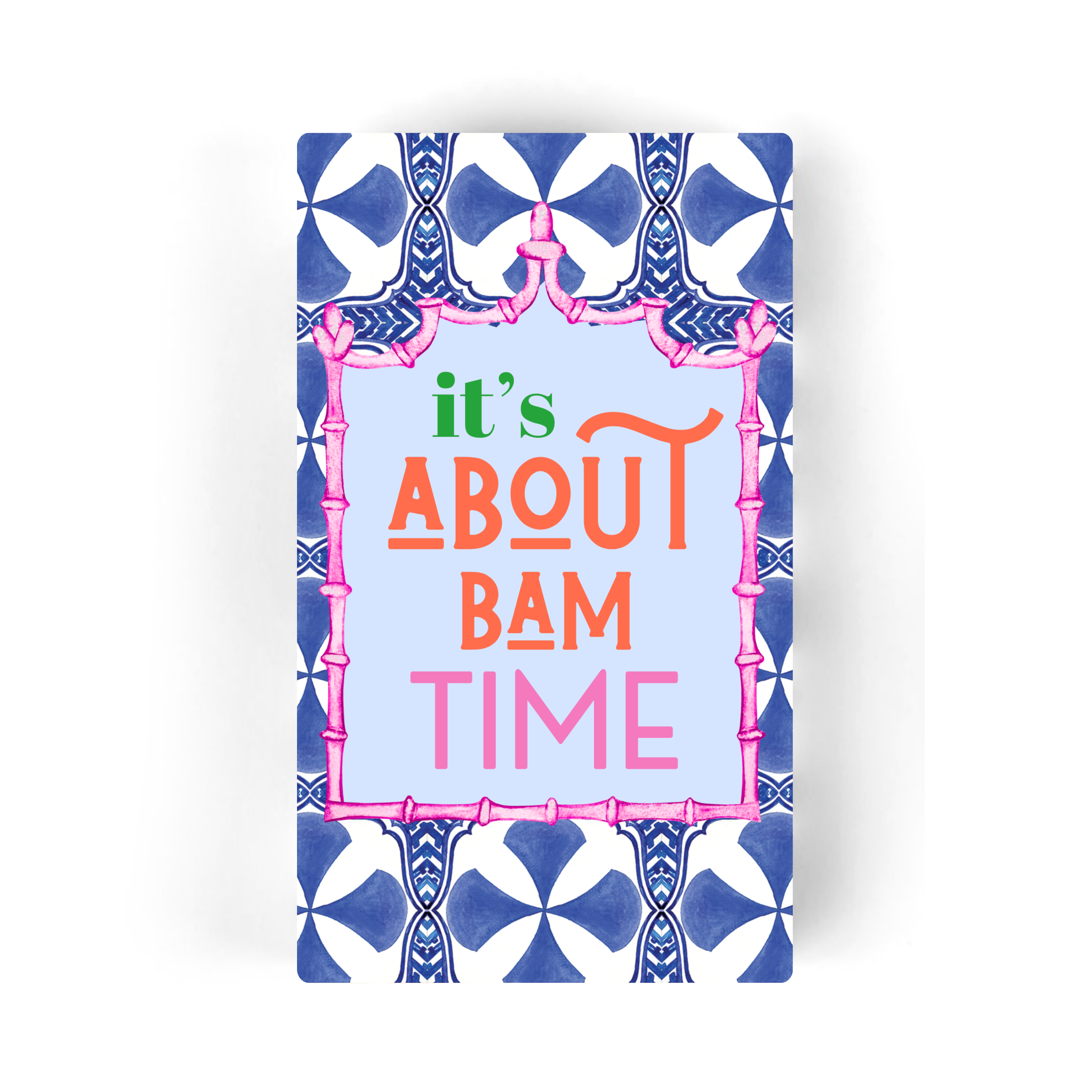 Mahjong Blue Tile "It's About Bam TIme" 24ct Guest Napkins