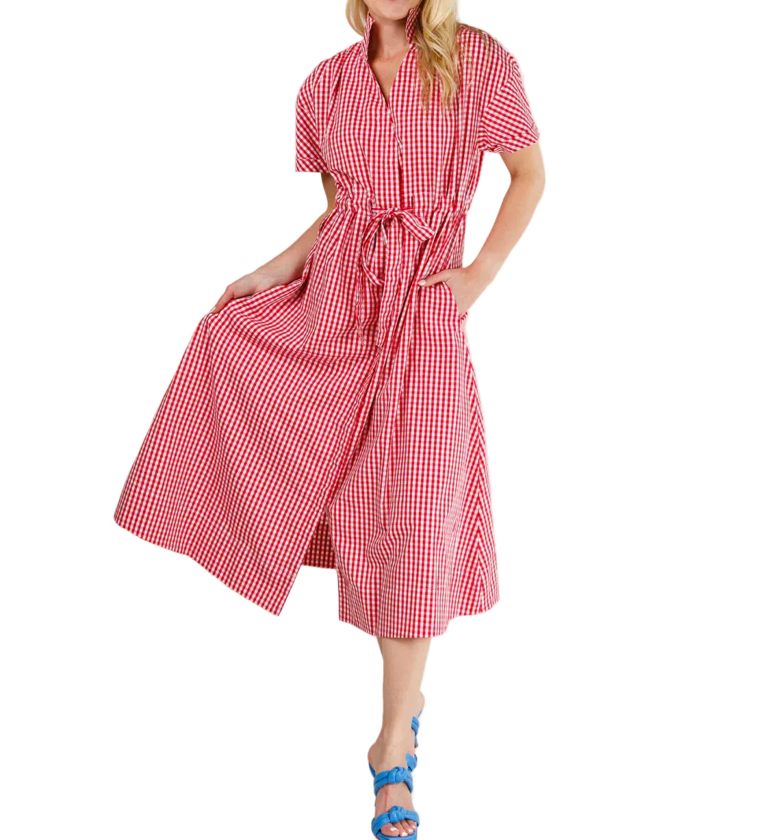 Holly Shae Bria Dress - Red and White Gingham