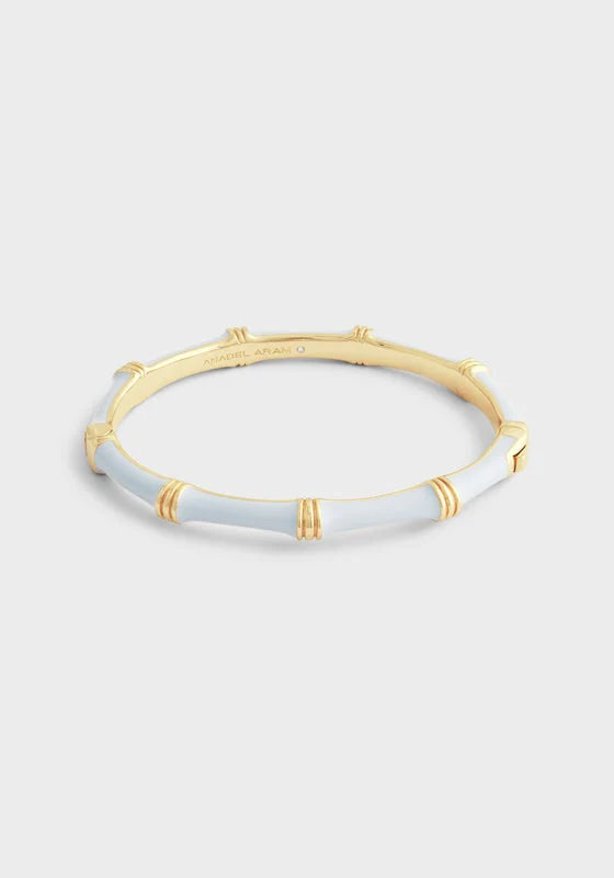 Bamboo Enameled Hinged Bangle | Multiple Colors