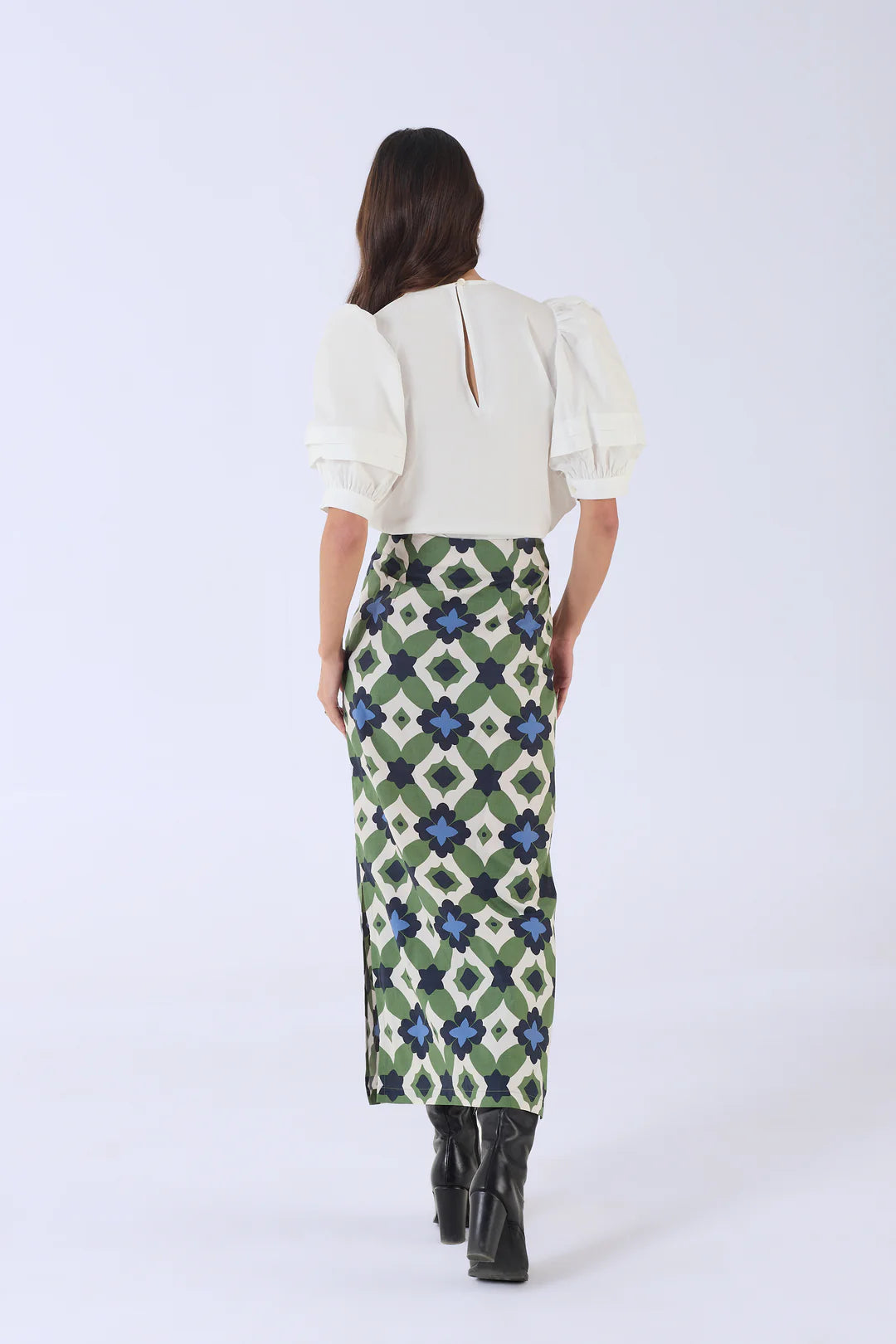 Beyond by Vera Aspen Skirt - Mosaic Green