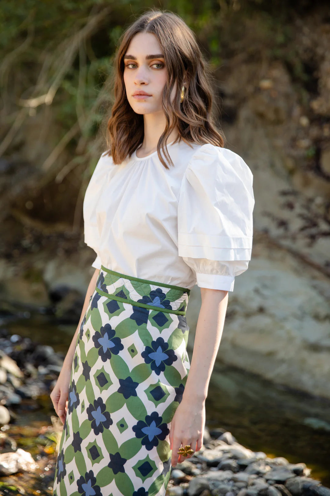 Beyond by Vera Aspen Skirt - Mosaic Green