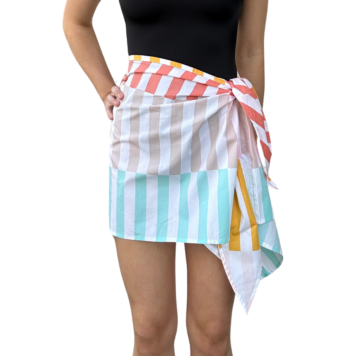 Sunbaker Wrap Skirt - Multi Stripe
