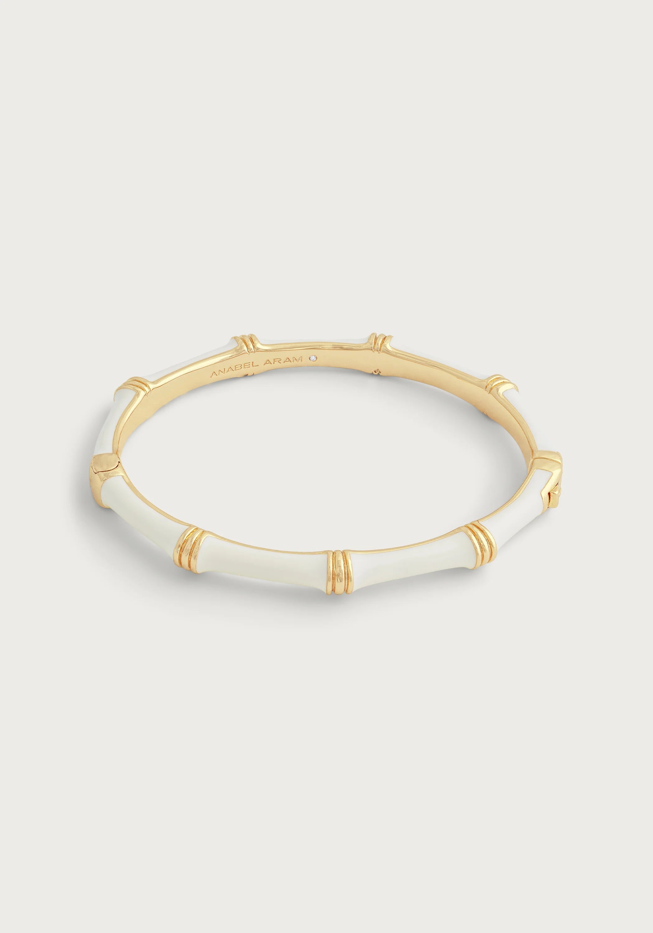 Bamboo Enameled Hinged Bangle | Multiple Colors