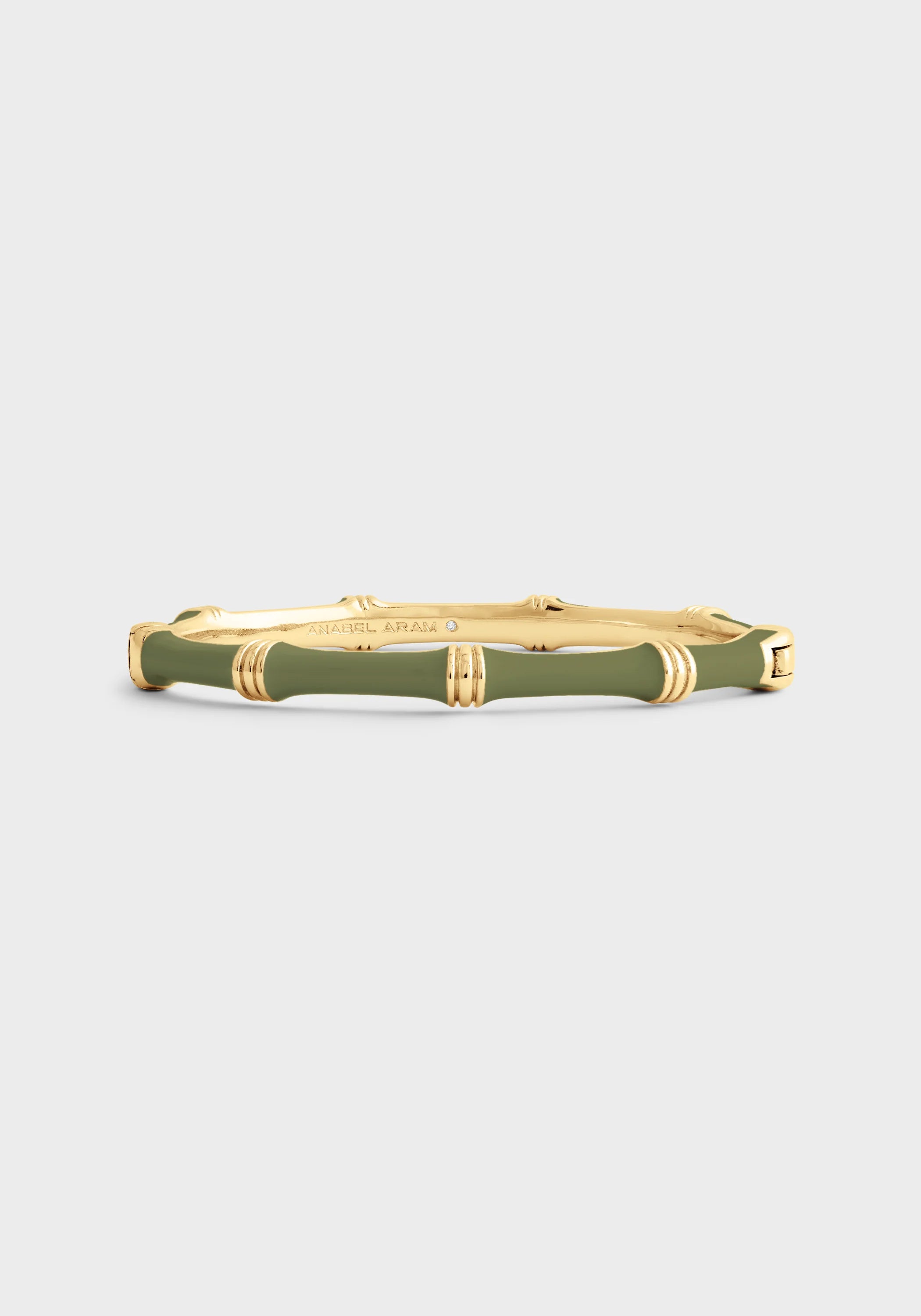 Bamboo Enameled Hinged Bangle | Multiple Colors