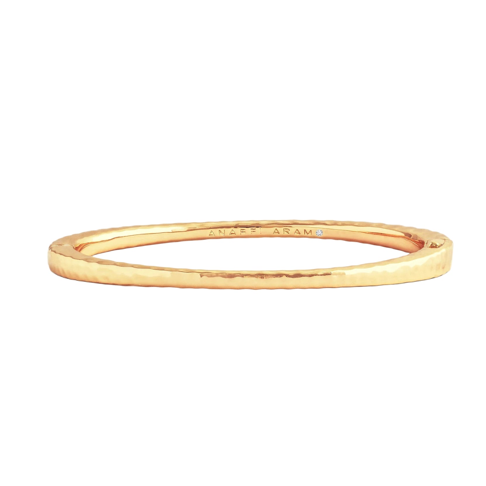 Anabel Aram Farrier Thin Hinged Bangle - Gold