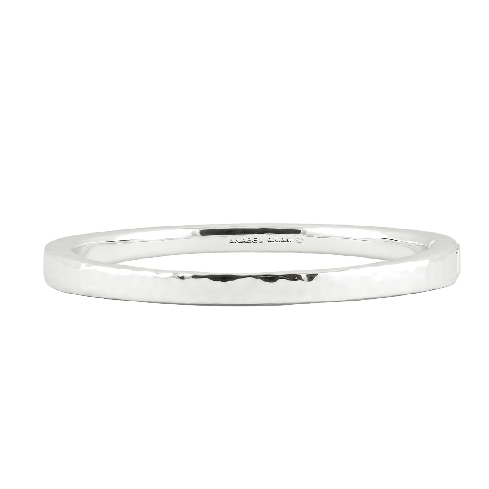 Anabel Aram Farrier Medium Hinged Bangle - Silver