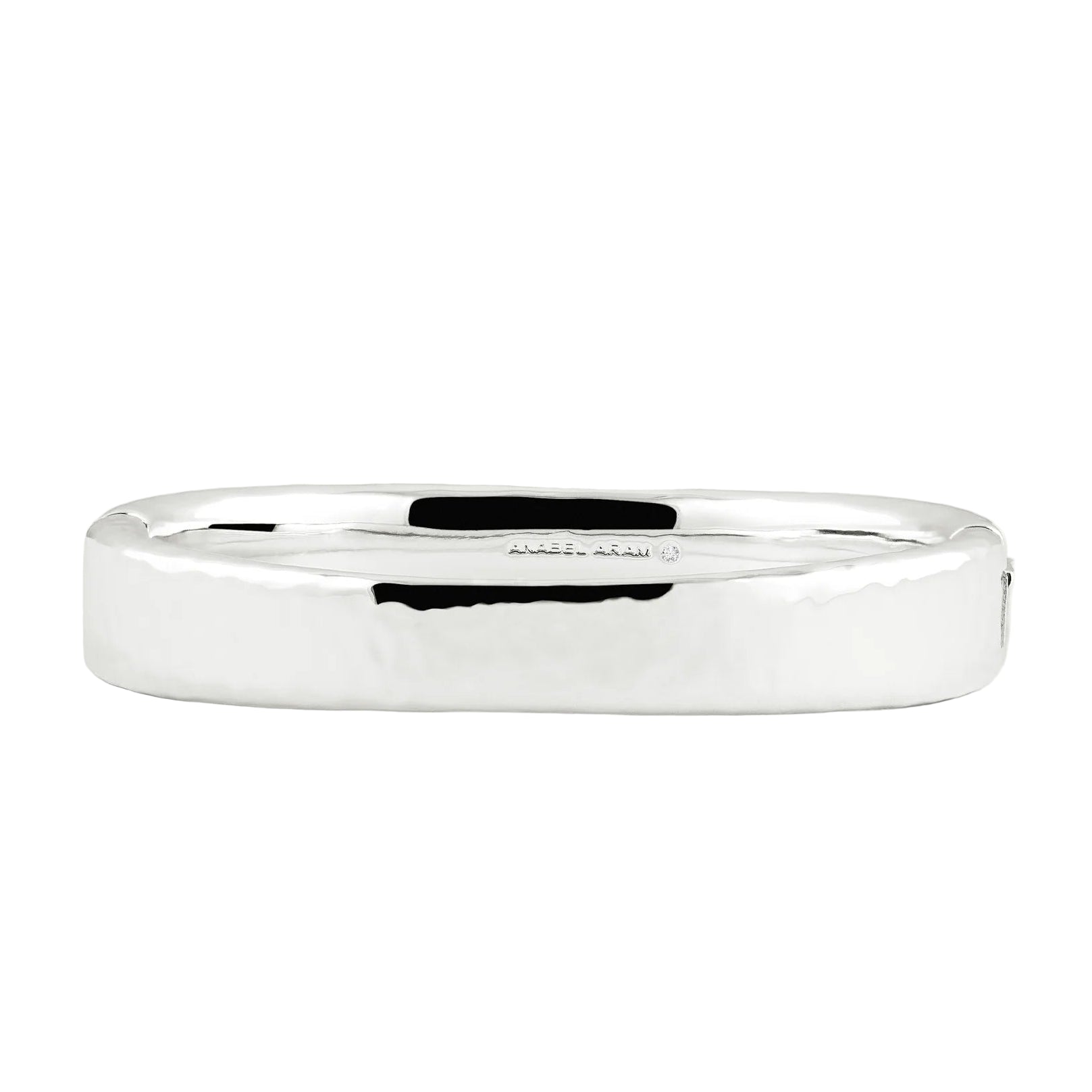 Anabel Aram Farrier Wide Hinged Bangle -Silver
