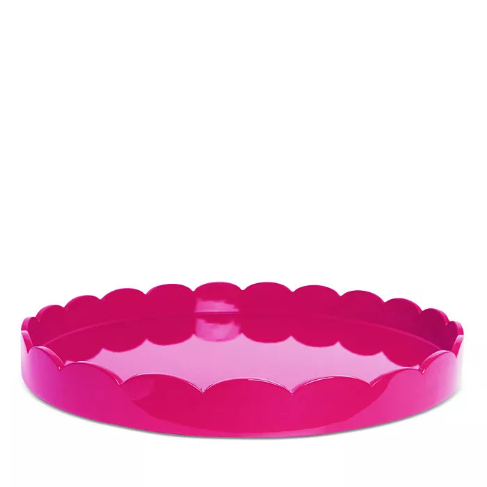 Addison Ross Round Scalloped Tray - (multiple colors)