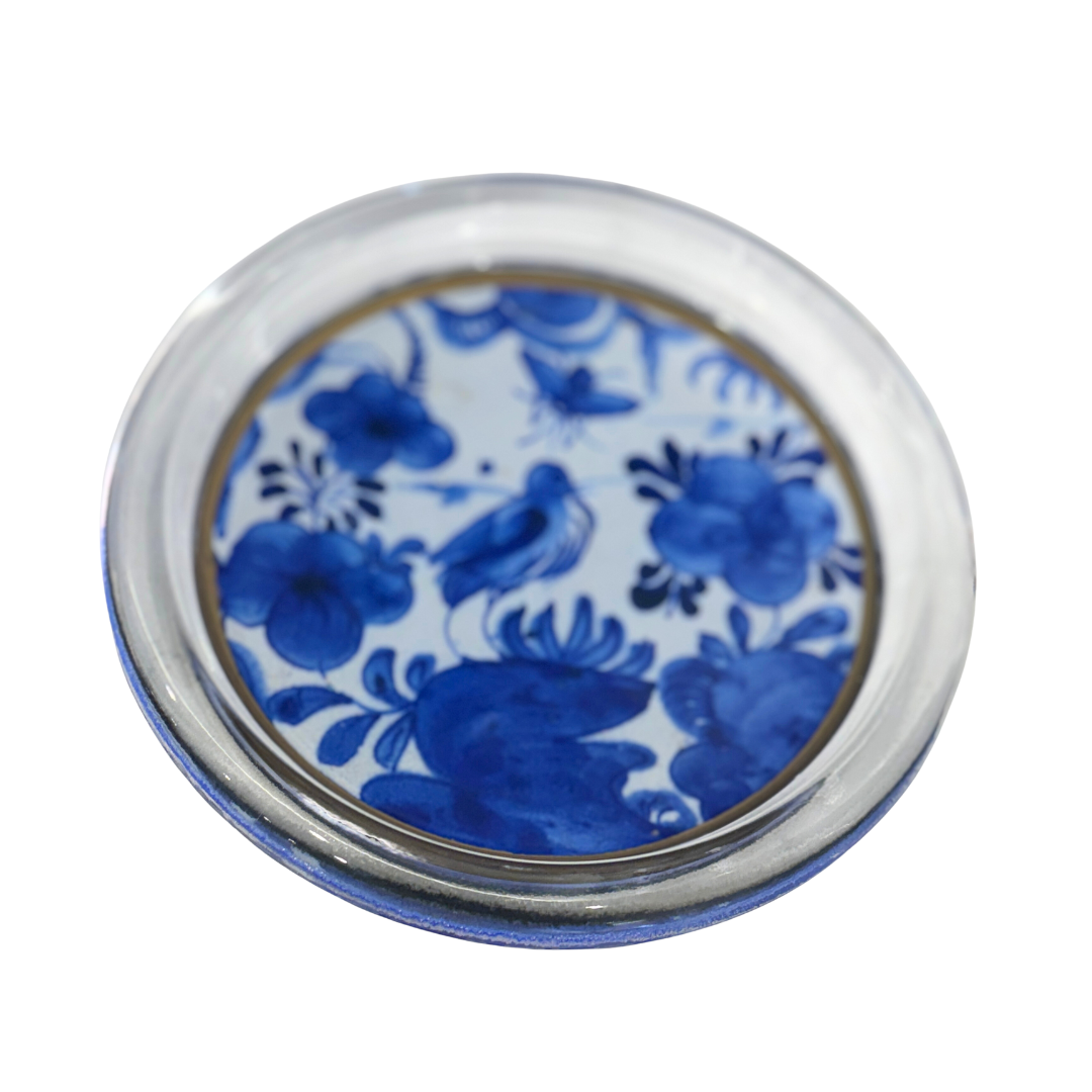 Blue & White Delft Tile With Bird