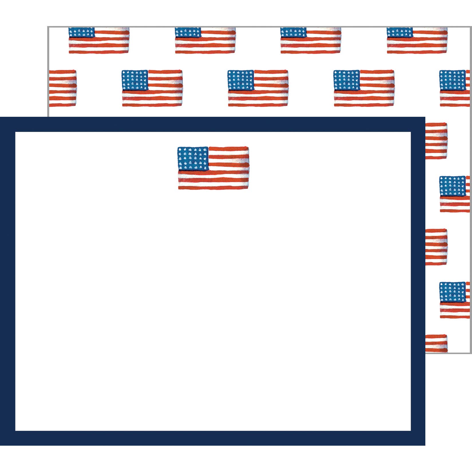 American Flag Flat Notecards