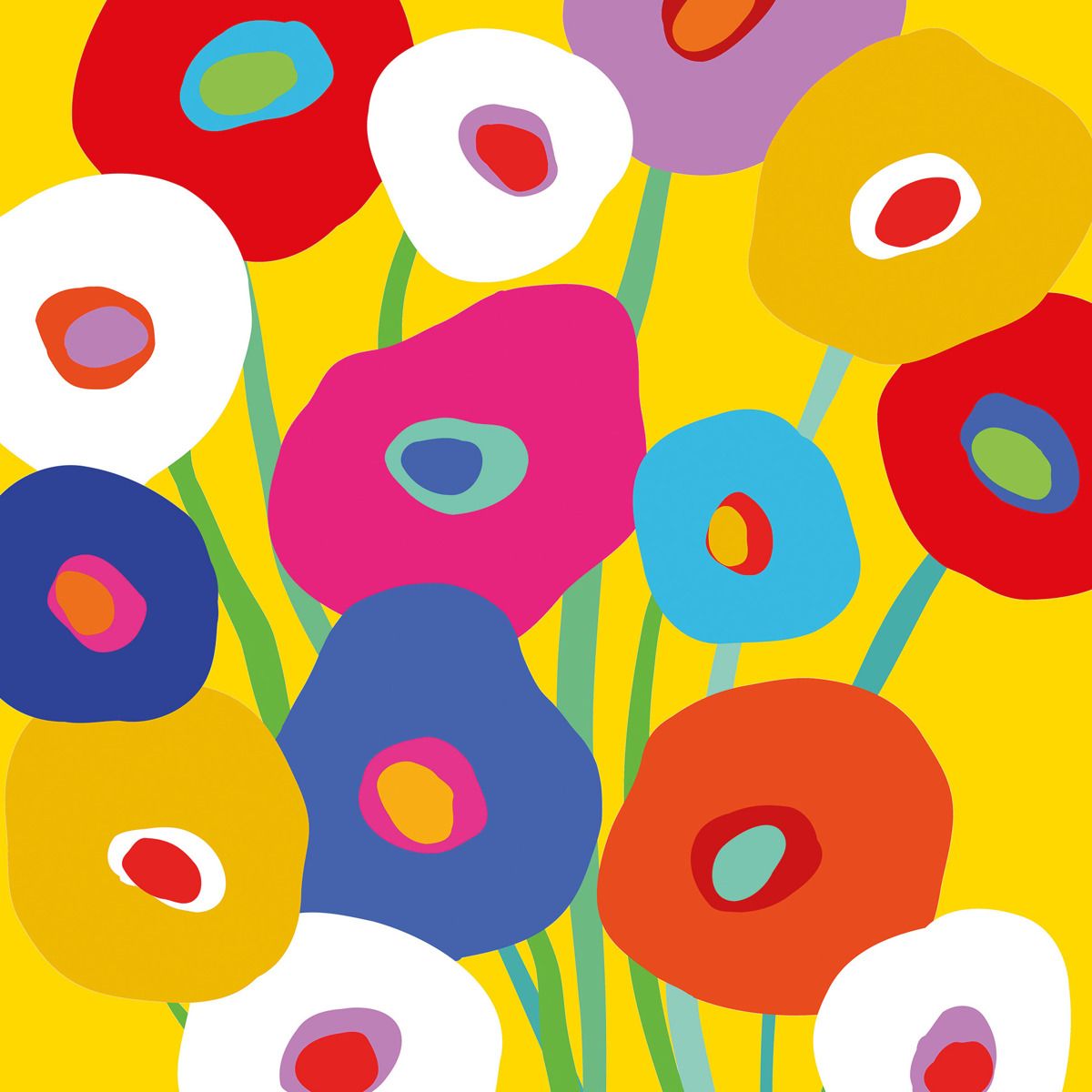 Super Bloom Yellow Beverage Napkins