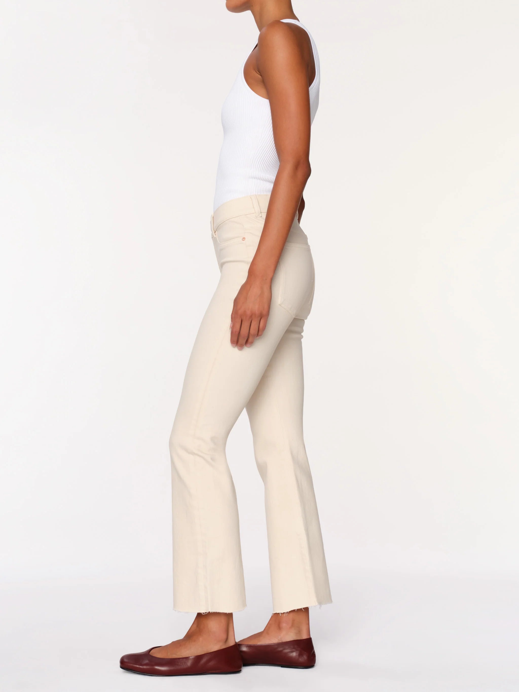 DL1961 Bridget Boot: High Rise Instasculpt™ Crop | Flax
