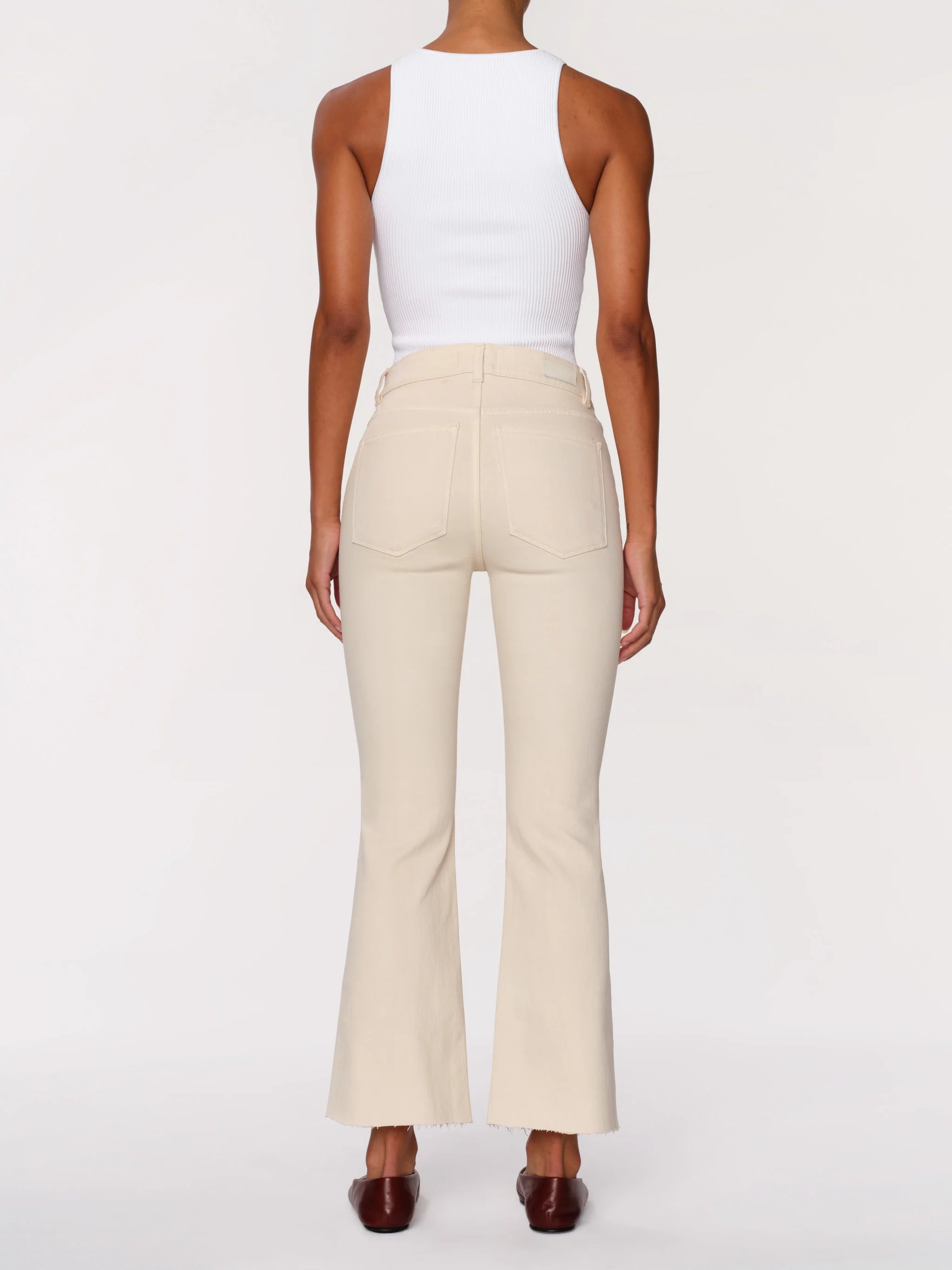 DL1961 Bridget Boot: High Rise Instasculpt™ Crop | Flax