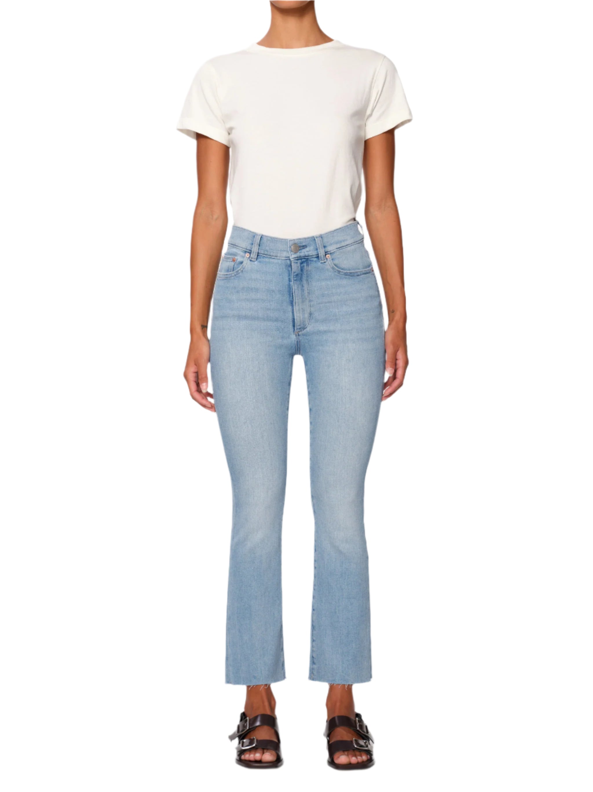 DL1961 Bridget Boot High Rise Instasculpt Crop - Fountain