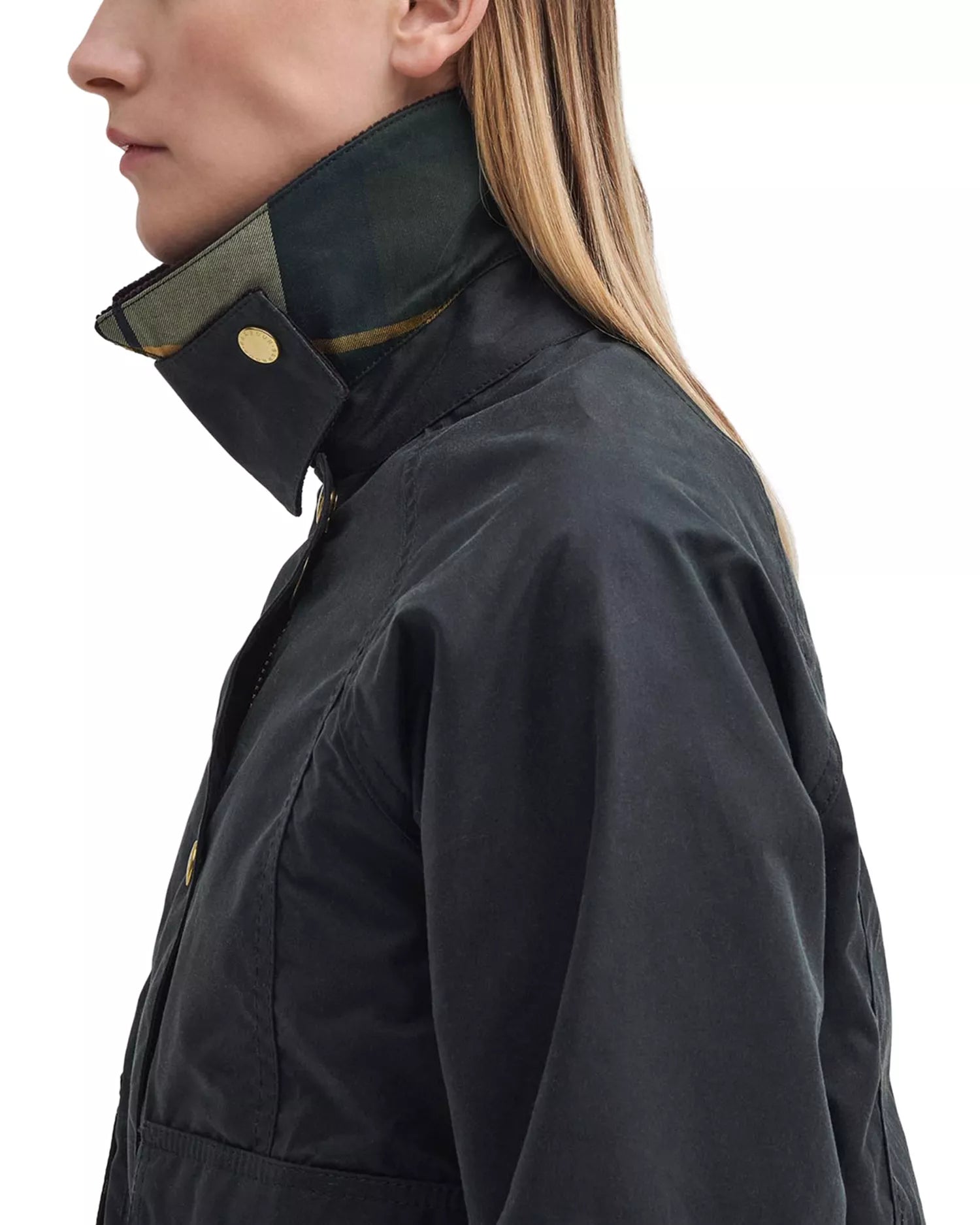 Barbour Cropped Beadnell Wax Jacket | Sage