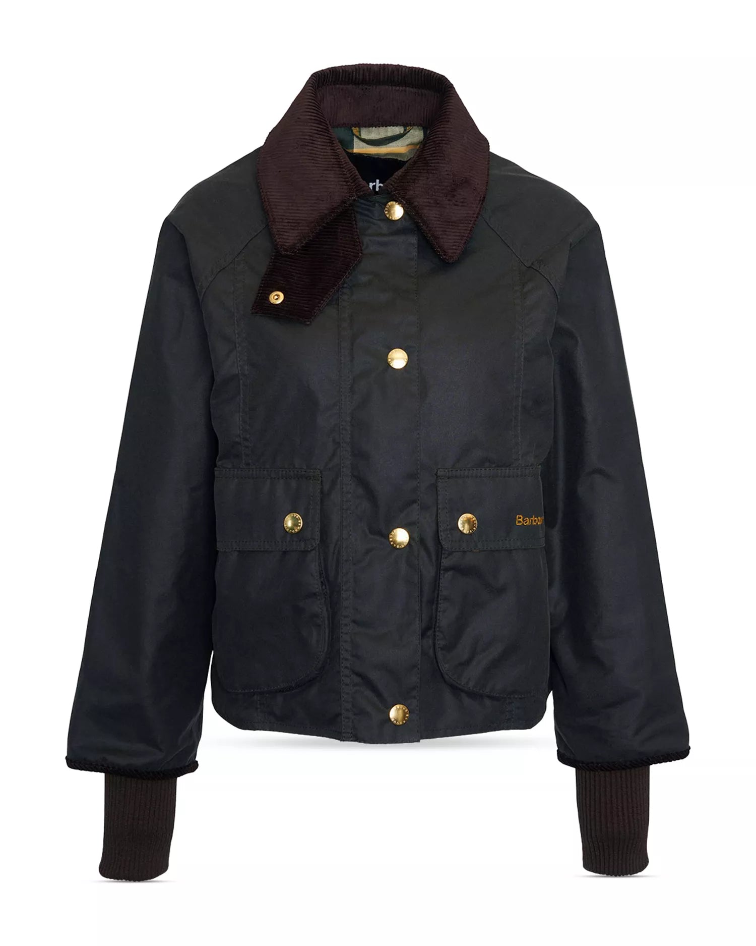 Barbour Cropped Beadnell Wax Jacket | Sage