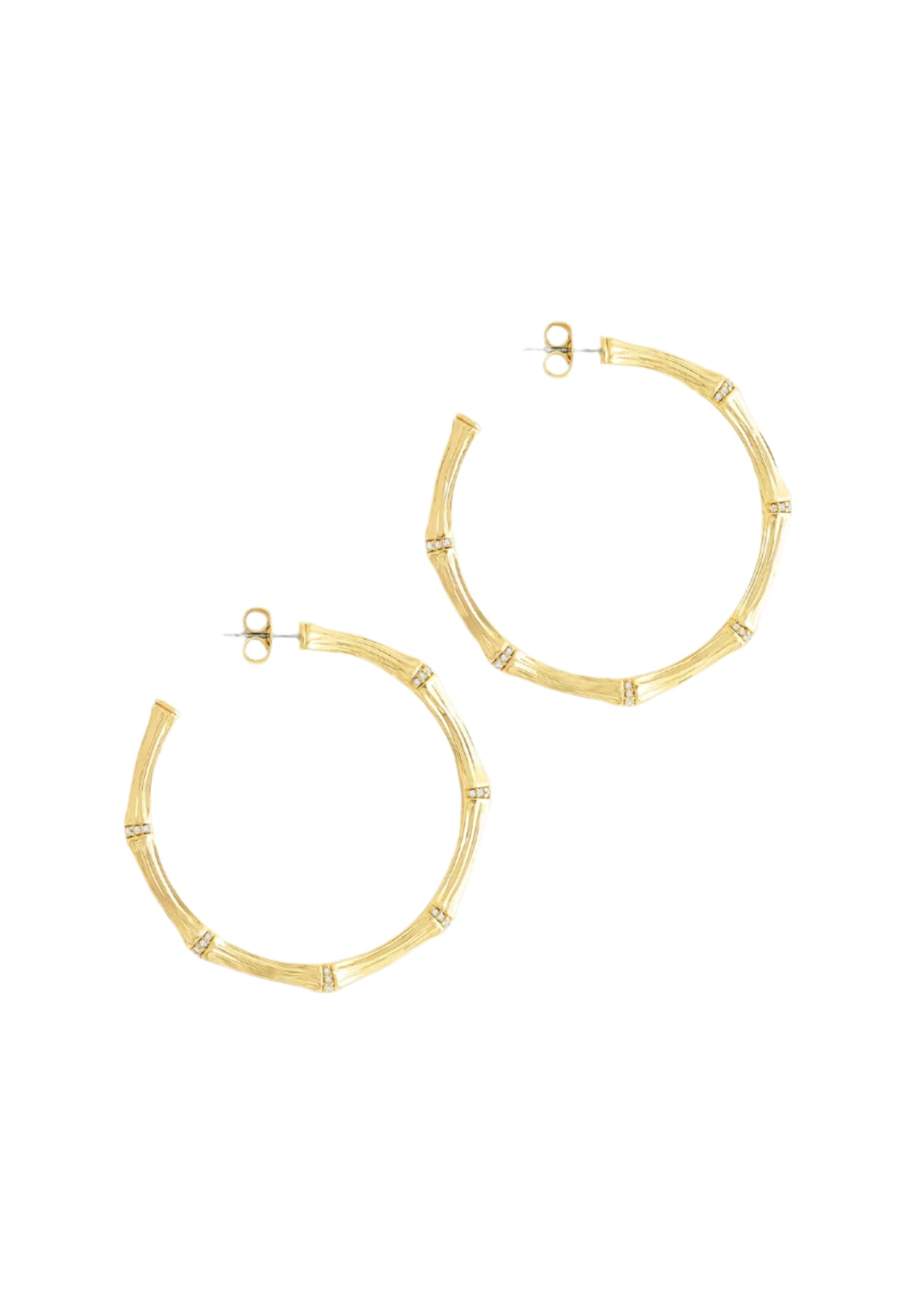 Anabel Aram Bamboo Large Hoop Earrings