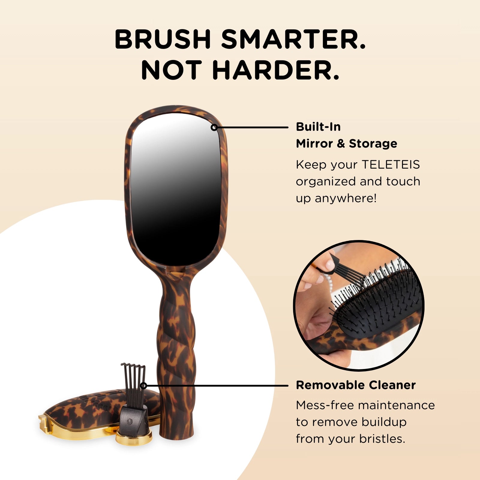 Teleties Detangler Hair Brush For Fine Hair