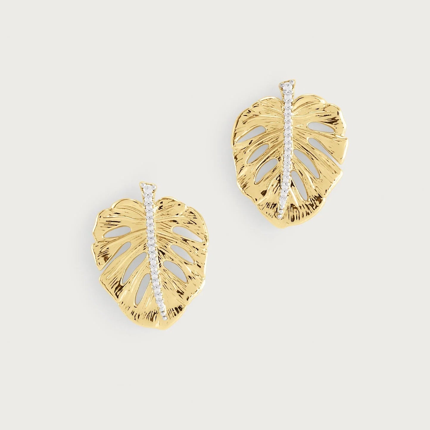 Anabel Aram Monstera Palm Earrings