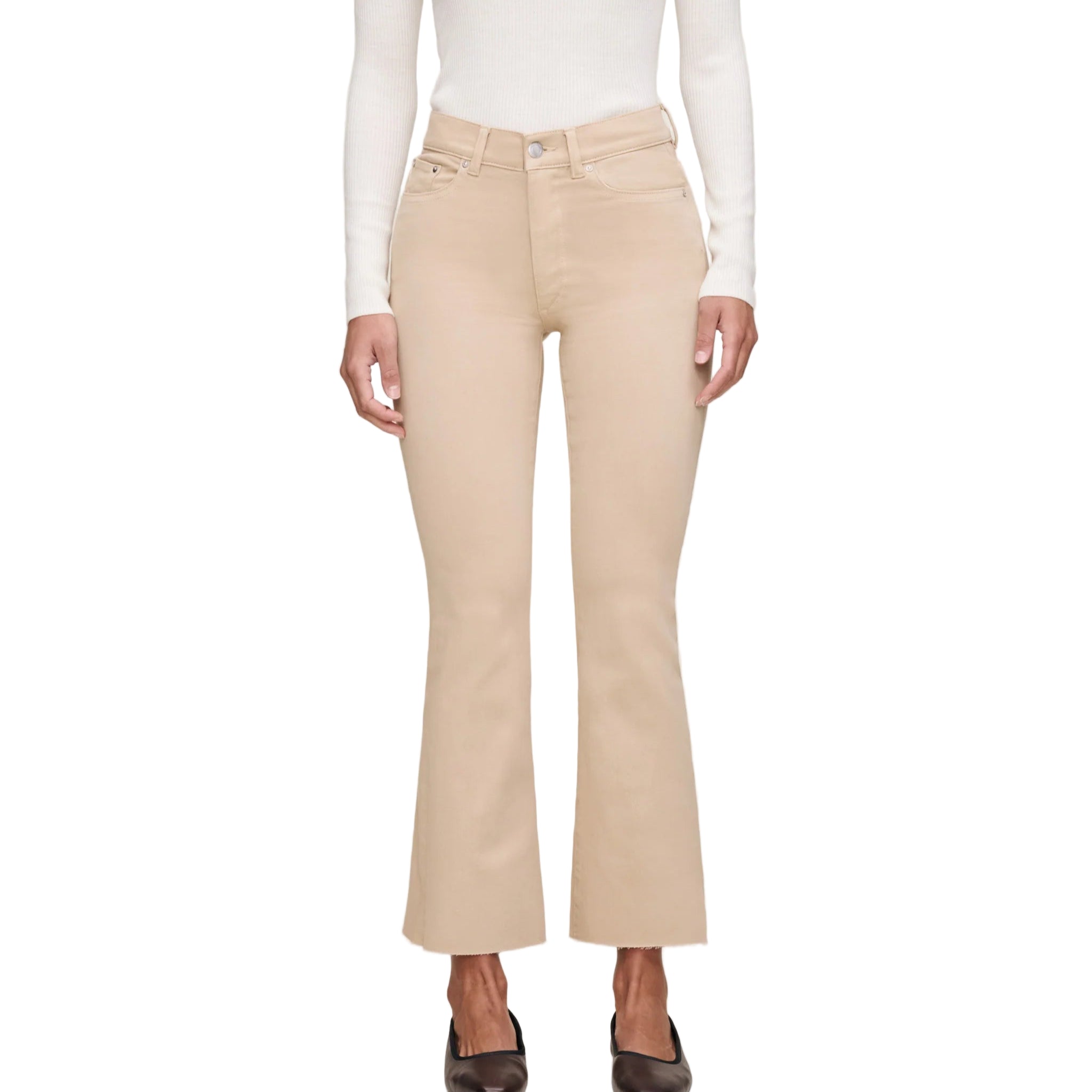 DL1961 Bridget Boot High Rise Instasculpt Crop - Almond