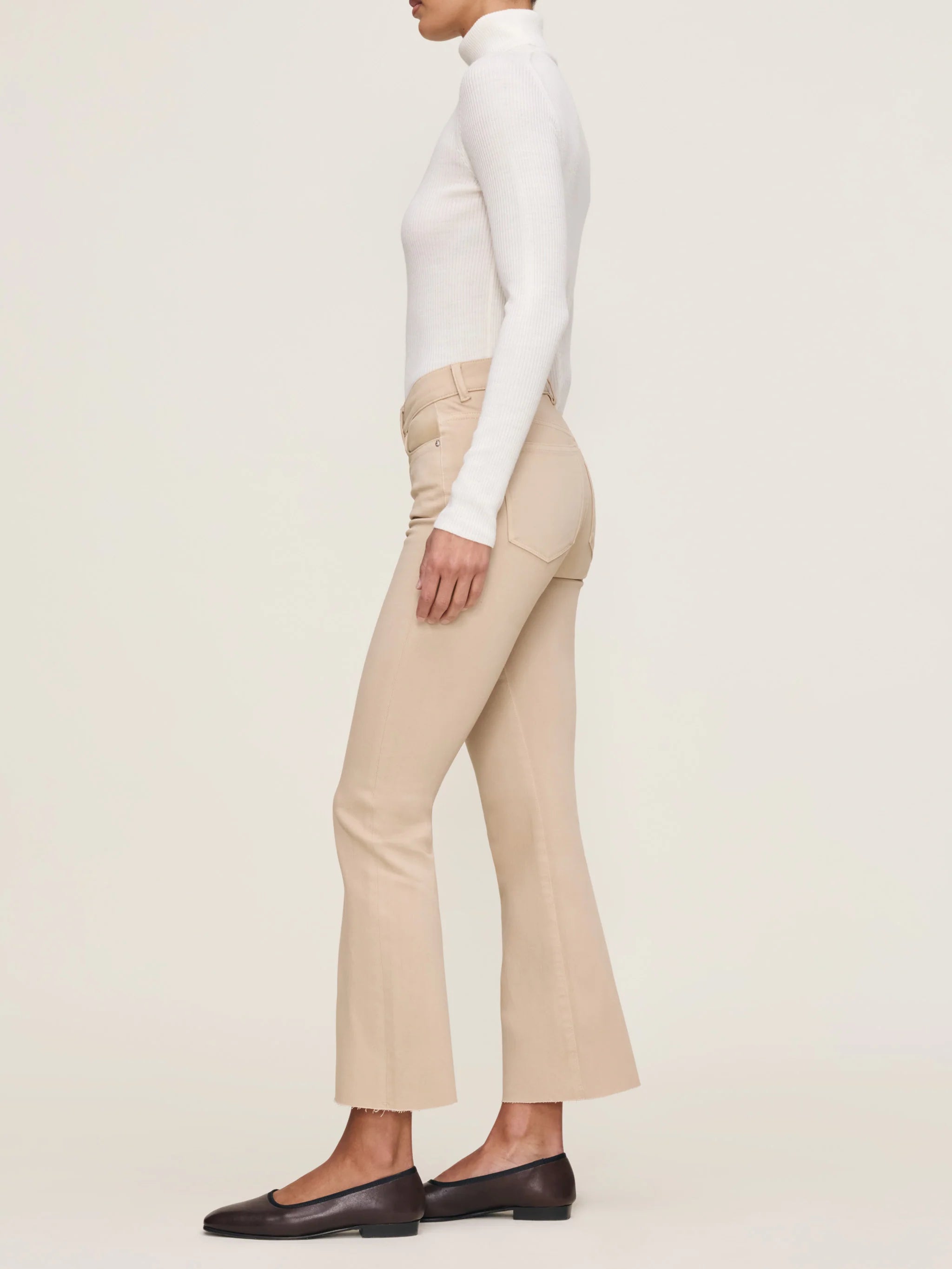 DL1961 Bridget Boot High Rise Instasculpt Crop - Almond