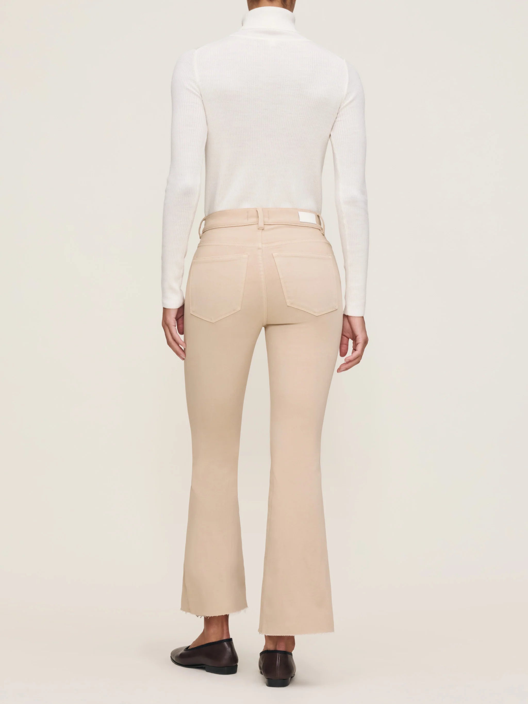 DL1961 Bridget Boot High Rise Instasculpt Crop - Almond