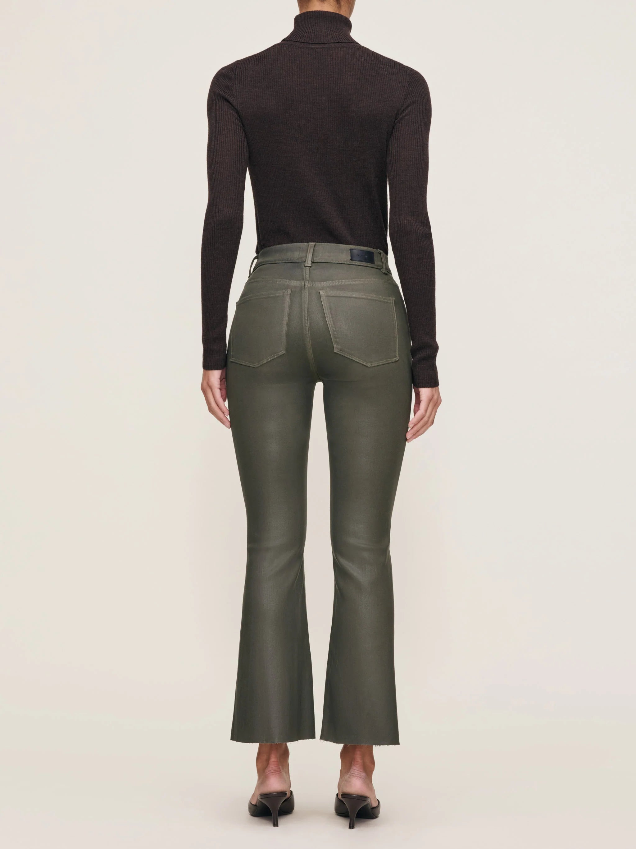 DL1961 Bridget Boot: High Rise Instasculpt - Moss Coated