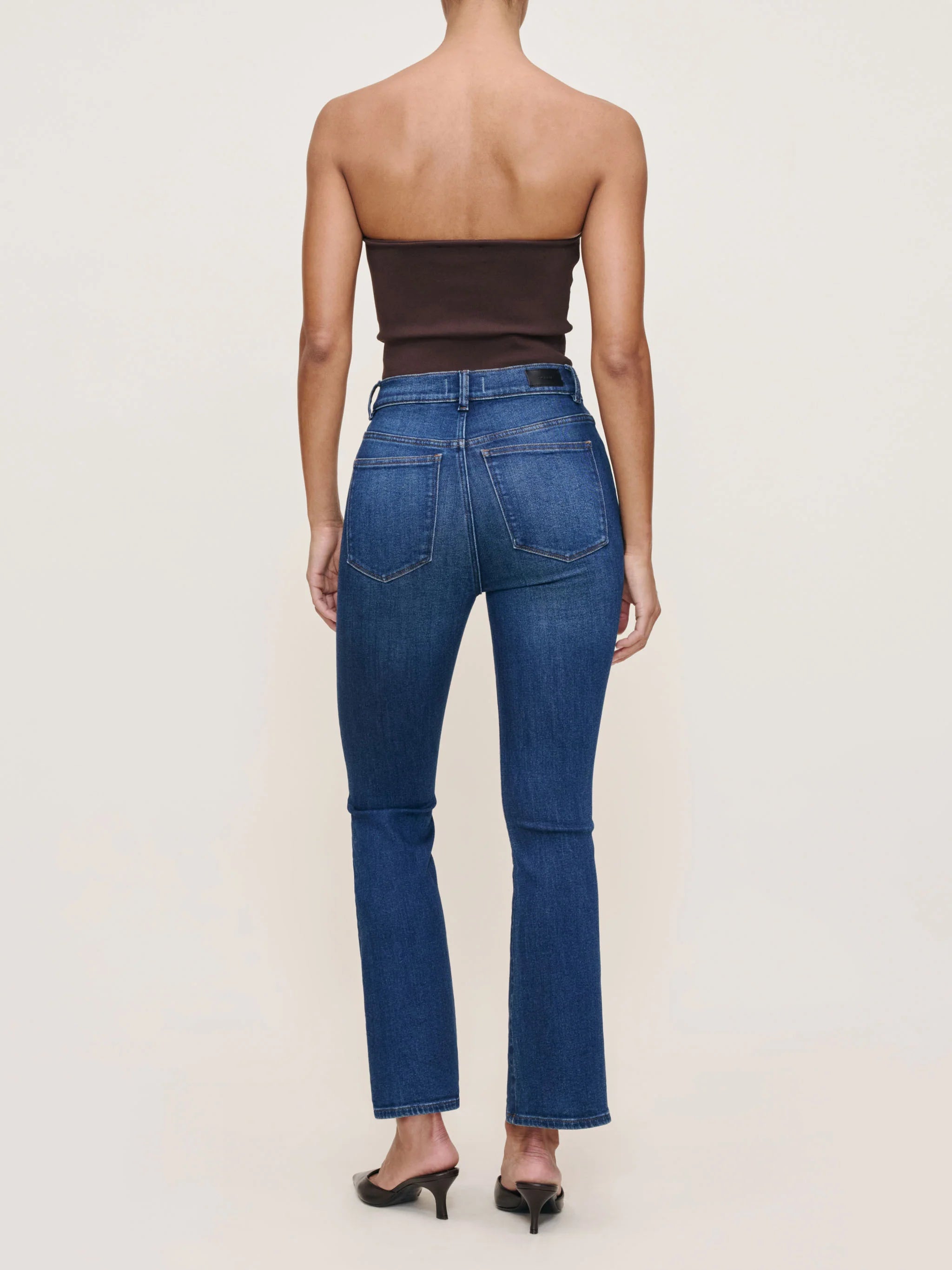 DL1961 Bridget Boot: High Rise Instasculpt Crop - Raindrop