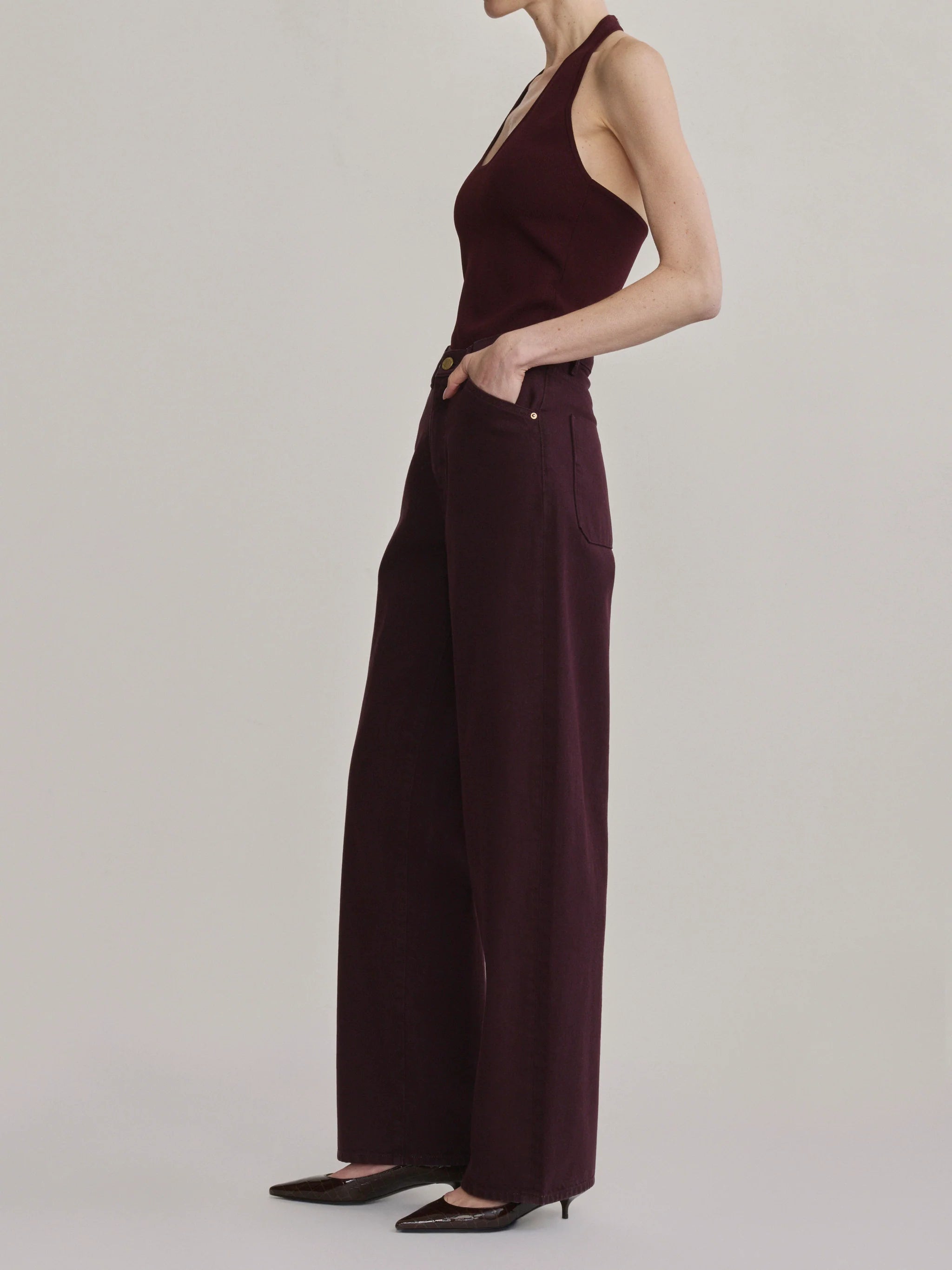 DL1961 Denim Kaylen Soft Curve: High Rise 32' | Malbec