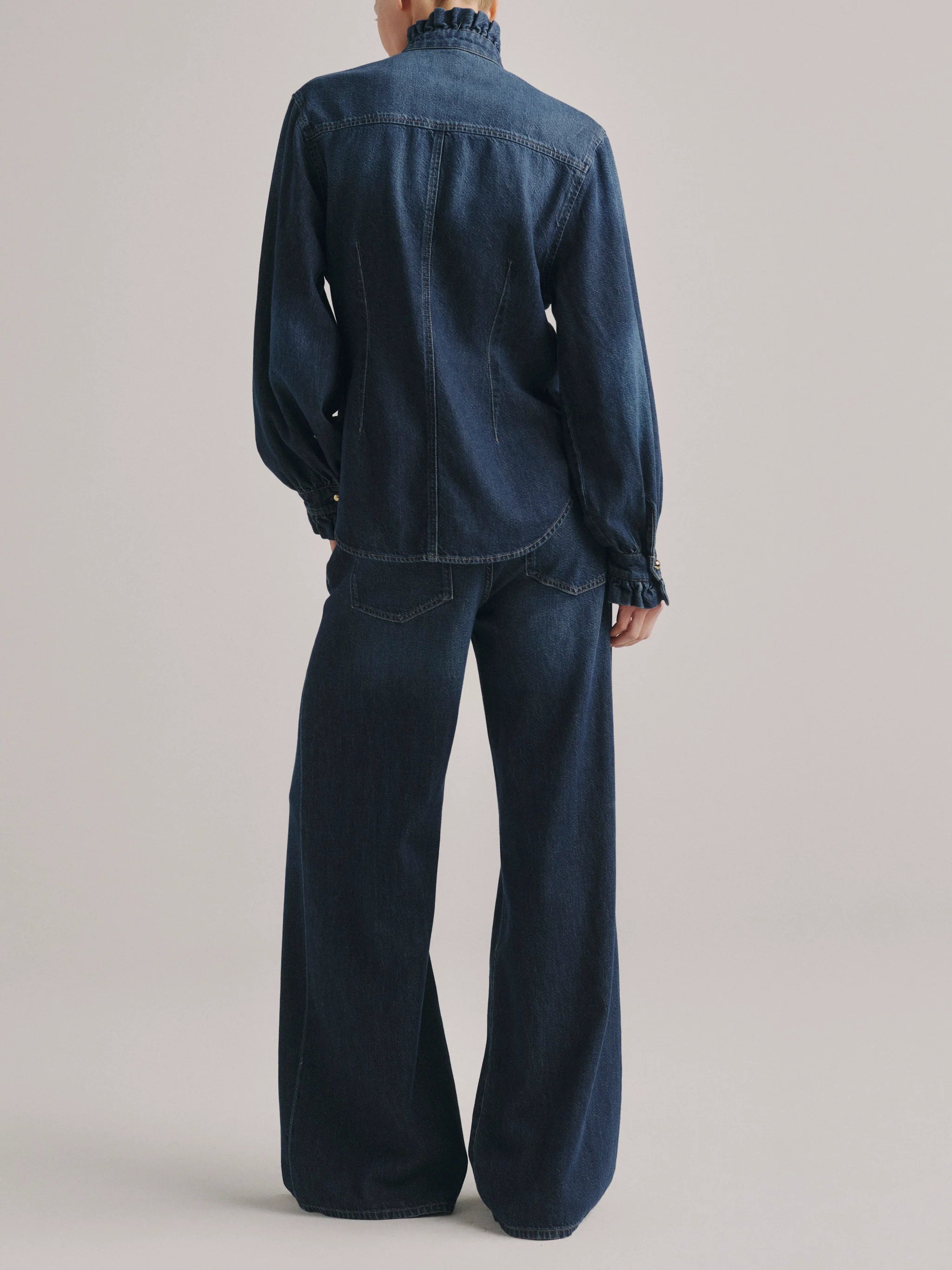 DL1961 Ruffle Shirt | Fall Blues Aura