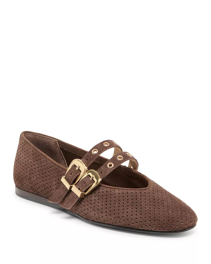 Dolce Vita Baylee Grommet - Dark Brown Perforated Suede